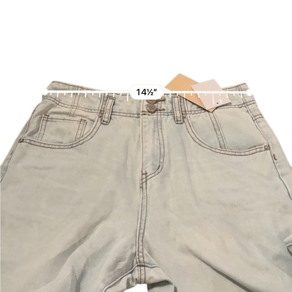 JustFab Light Wash High Rise Wide Leg Jeans Sz 27 NEW - Picture 8 of 11